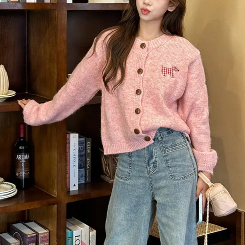 Women's Casual Knit Cardigan with Button Detail NOVAE