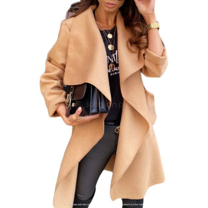 Women's elegant, sassy coat in a casual wrap design NOVAE