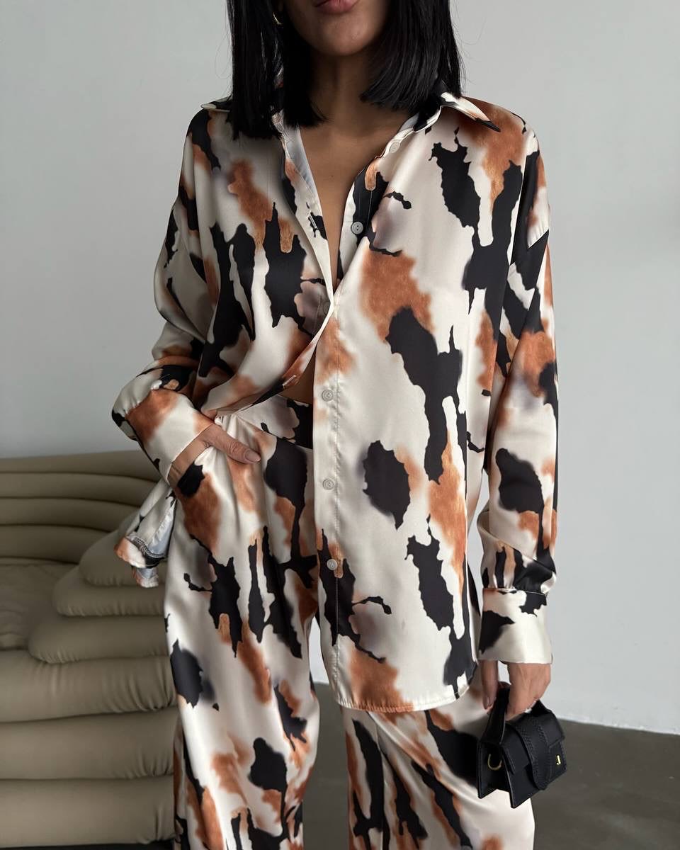 Women's elegant satin blouse NOVAE