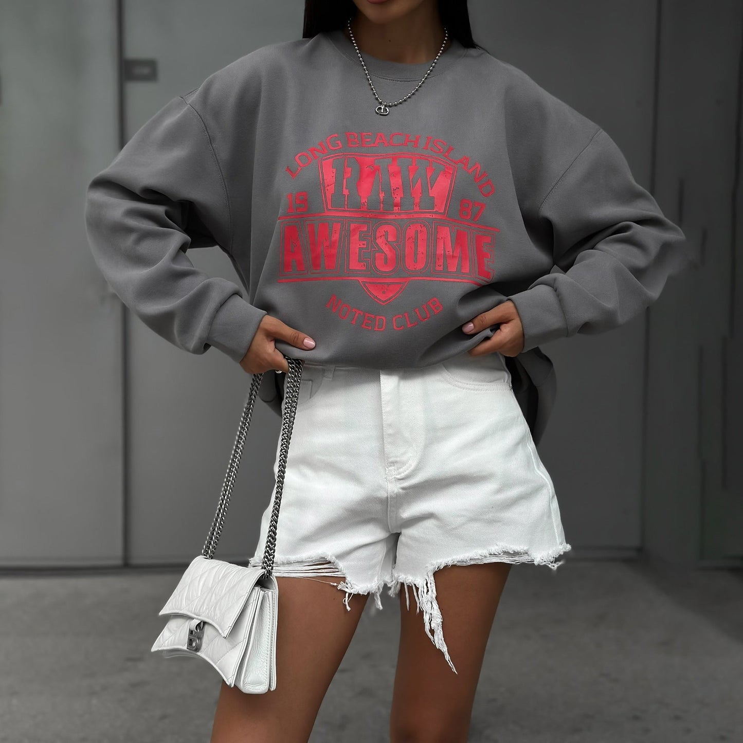 Women's casual sweatshirt with creative print NOVAE