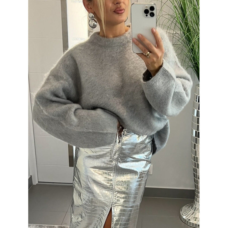 Women's oversized cozy knit sweater with soft material NOVAE