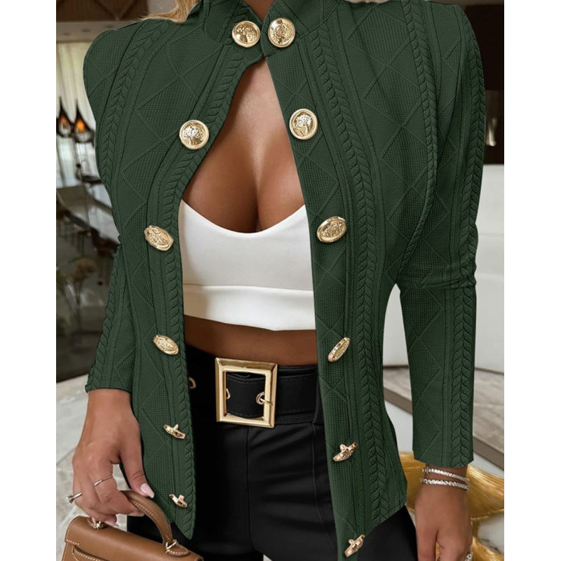 Women's elegant and fashionable cardigan with decorative buttons NOVAE