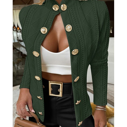 Women's elegant and fashionable cardigan with decorative buttons NOVAE