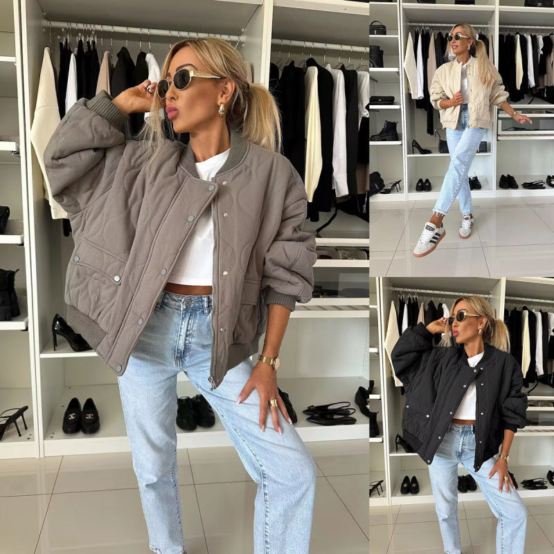 Women's padded bomber jacket in a sporty-elegant style NOVAE