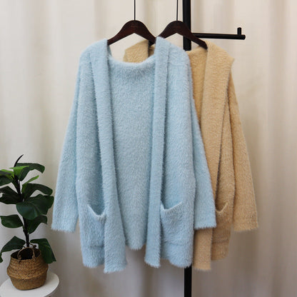 Women's Cozy Cardigan with Long Sleeves and Practical Pockets NOVAE