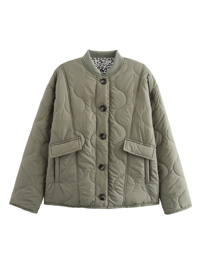 Women's quilted transitional jacket with practical pockets NOVAE
