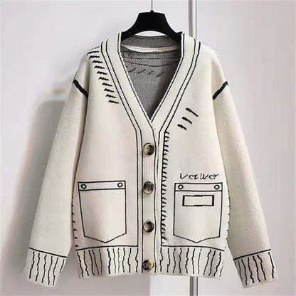 Women's cardigan with creative design and high-quality buttons NOVAE