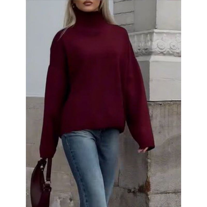 Women's cozy oversized knit sweater with a loose fit NOVAE