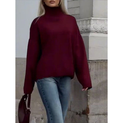 Women's cozy oversized knit sweater with a loose fit NOVAE