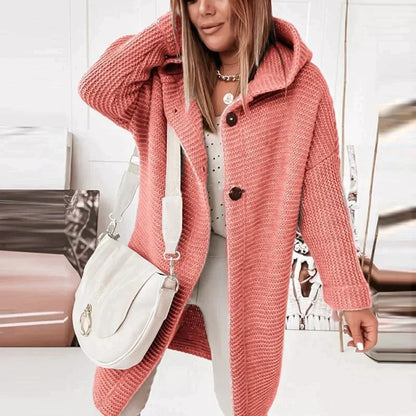 W&amp;W - Long warm cardigan with hood