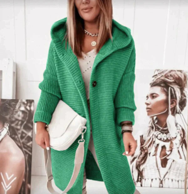 W&amp;W - Long warm cardigan with hood