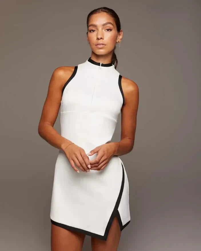 NOVAE | Tennis Mini Dress with Front Zipper