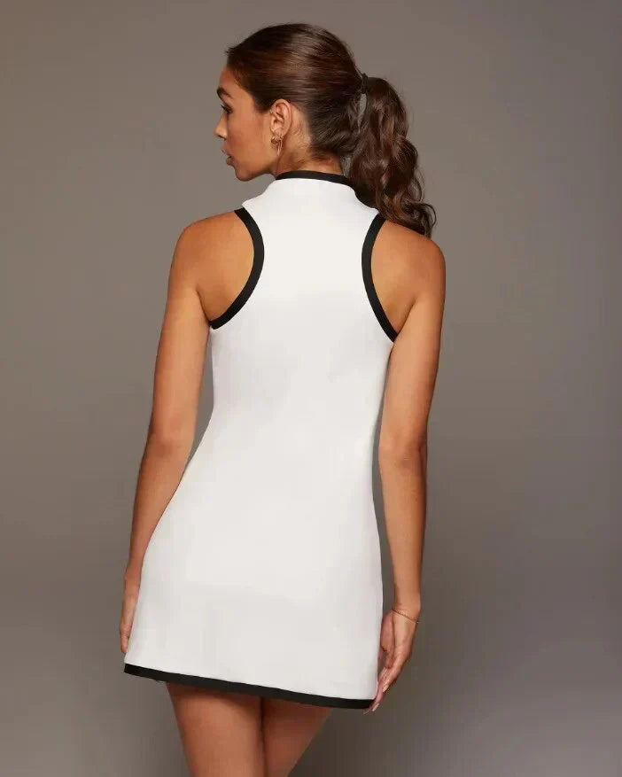 NOVAE | Tennis Mini Dress with Front Zipper