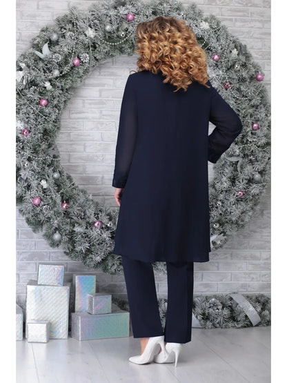 NOVAE | 3-Piece Women's Suit Set in Plus Size Stylish Comfort For Special Occasions