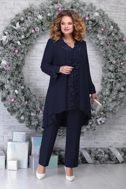 NOVAE | 3-Piece Women's Suit Set in Plus Size Stylish Comfort For Special Occasions